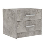 Nightstand Olympus Складиште™ with 2 drawers in antique anthracite colour 47.5x40.5x40.5