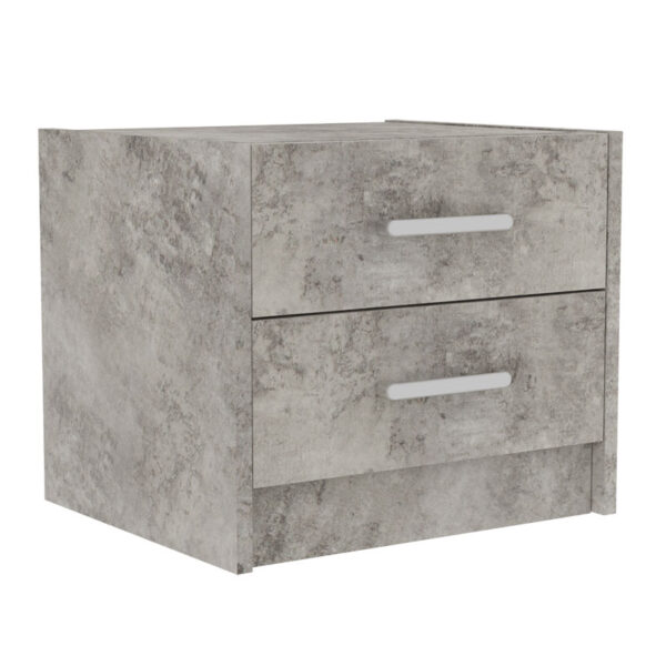 Nightstand Olympus Складиште™ with 2 drawers in antique anthracite colour 47.5x40.5x40.5 - Image 1