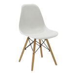 Chair Julita Складиште™ PP white-natural leg 46x50x82cm