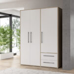 Wardrobe Razol Складиште™ 3 doors white-sonoma melamine 144.5x59x200cm - Image 2