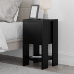 Nightstand Ema Складиште™ melamine in black color 30x30x55cm - Image 2