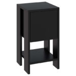 Nightstand Ema Складиште™ melamine in black color 30x30x55cm