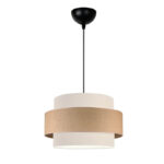Ceiling light Fozy Складиште™ fabric in cream-Jute color D30x22cm