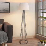Floor lamp Firdo II Складиште™ E27 fabric cream -metal black Φ38x121cm - Image 2
