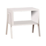Taffa Складиште™ bedside table with white metal legs in white shade 49x35x49cm