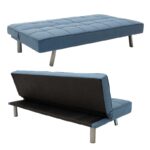 3 seater sofa-bed Travis Складиште™ with fabric in light blue color 175x83x74cm - Image 4