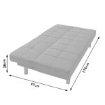 3 seater sofa-bed Travis Складиште™ with fabric in light blue color 175x83x74cm - Image 8