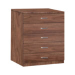 Gioko Складиште™ chest of drawers with 5 drawers in walnut shade 80x40x100cm