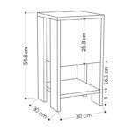 Nightstand Ema Складиште™ melamine in black color 30x30x55cm - Image 5
