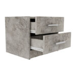 Nightstand Olympus Складиште™ with 2 drawers in antique anthracite colour 47.5x40.5x40.5 - Image 3