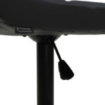 Bar stool Coozy Складиште™ adjustable height black matte metal with PU in black - Image 7