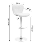 Bar stool Coozy Складиште™ adjustable height black matte metal with PU in black - Image 9