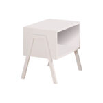 Taffa Складиште™ bedside table with white metal legs in white shade 49x35x49cm - Image 3