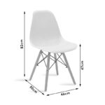 Chair Julita Складиште™ PP white-natural leg 46x50x82cm - Image 8