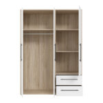 Wardrobe Razol Складиште™ 3 doors white-sonoma melamine 144.5x59x200cm - Image 3