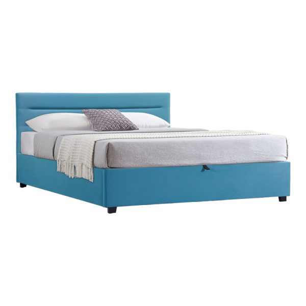 Double bed Molito Складиште™ velvet in petrol color with storage160x200cm - Image 1