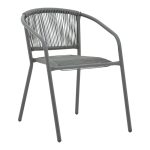 Watson-Lindaria Складиште™ dining table anthracite metal-glass 70x70x70cm - Image 2