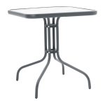 Watson-Lindaria Складиште™ dining table anthracite metal-glass 70x70x70cm - Image 5