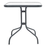 Watson-Lindaria Складиште™ dining table anthracite metal-glass 70x70x70cm - Image 6