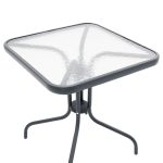 Watson-Lindaria Складиште™ dining table anthracite metal-glass 70x70x70cm - Image 7