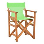 Kompa Складиште™ director's chair walnut solid beech wood and green fabric