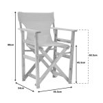 Kompa Складиште™ director's chair walnut solid beech wood and green fabric - Image 6
