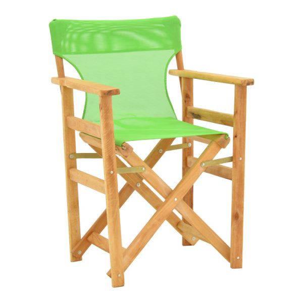 Kompa Складиште™ director's chair natural color solid beech wood and green fabric - Image 1