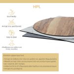 Verhia table top Складиште™ HPL dark grey marble look D69cm 12mm thick - Image 2