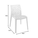 Hush stackable Складиште™ pp chair in white color 50x57x81cm - Image 6