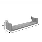 Wall shelf Derva Складиште™ in oak color 60x15x10cm - Image 2