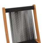 Foldable Banou chair Складиште™ teak wood and pe rope in black shade 52.5x56x89cm - Image 7