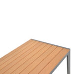 Dining table Nares-Clutch set of 7 Складиште™ anthracite aluminum and plywood in natural shade 180x90x72.5cm - Image 5